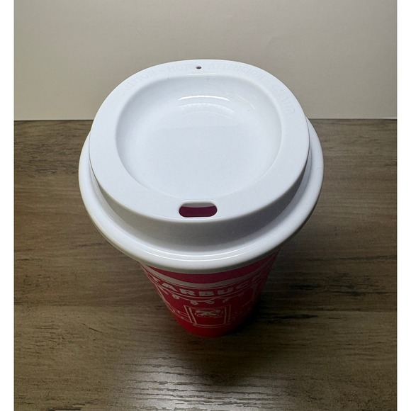 NEW Starbucks 2025 Limited Edition Holiday Reusable Tumbler Cup With White Lid - Picture 3 of 5